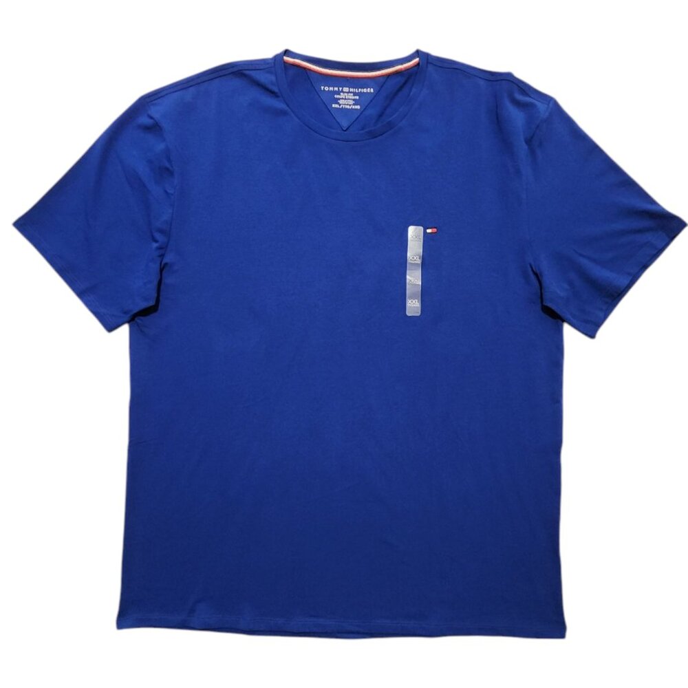 Men's‎ Tommy Hilfiger Slim Fit T-Shirt Short-Sleeve Blue 2XL